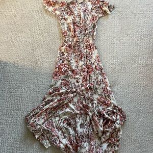 Beautiful flower high low dress